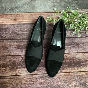 Stuart Weitzman  Black Suede Chevron Shoes Size 5.5